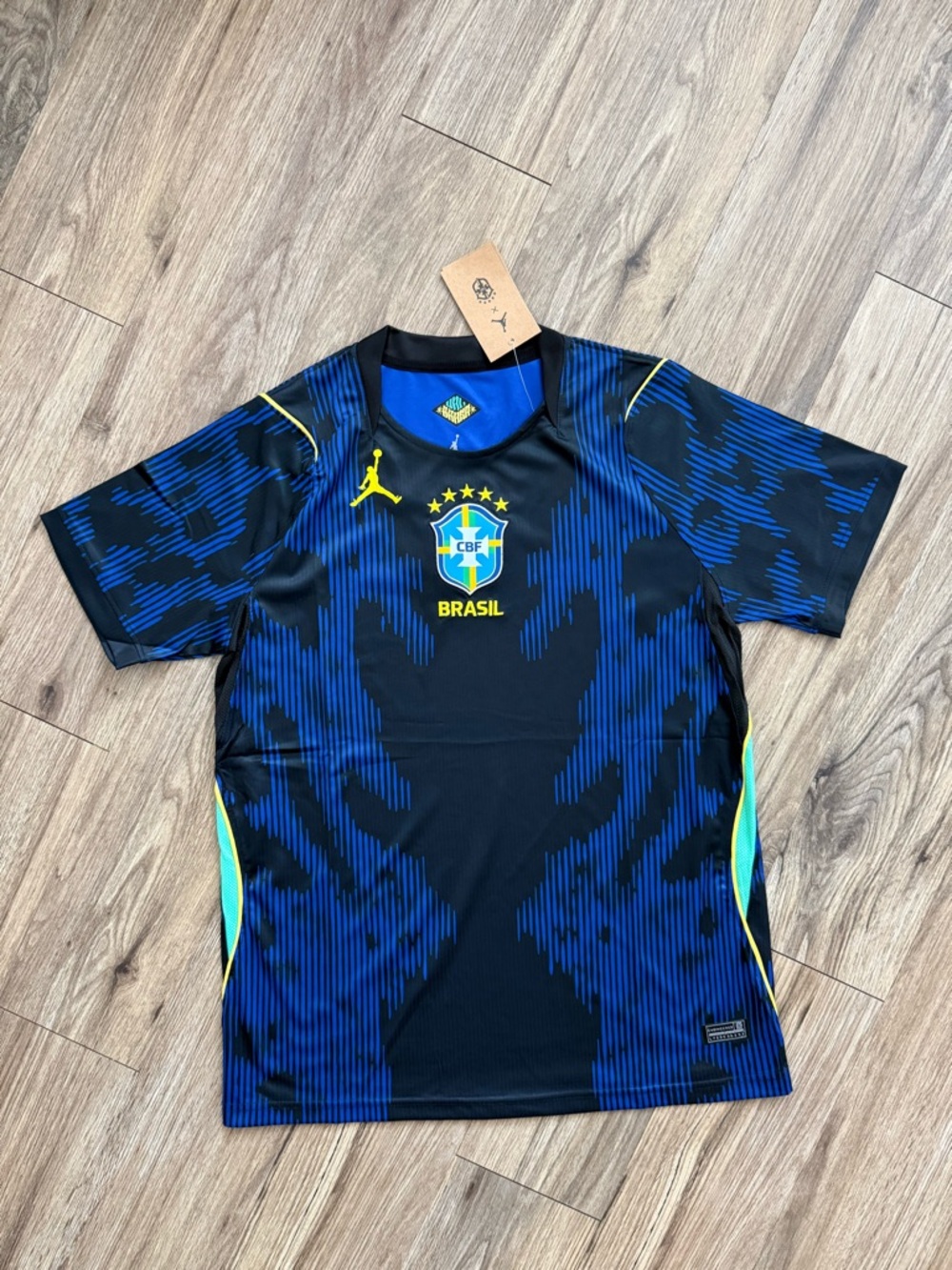 Brasil Away  Soccer Jersey - Blue/Black